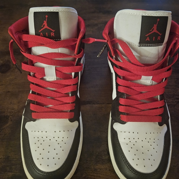 Air Jordan Sneakers with Red Laces - Picture 1 of 5
